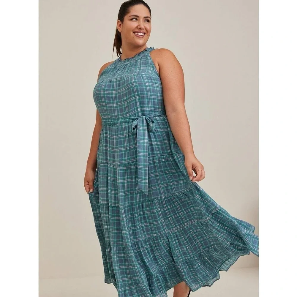 Nwt Torrid Maxi Lindsay Hi-Low Tiered Dress - Picture 1 of 6